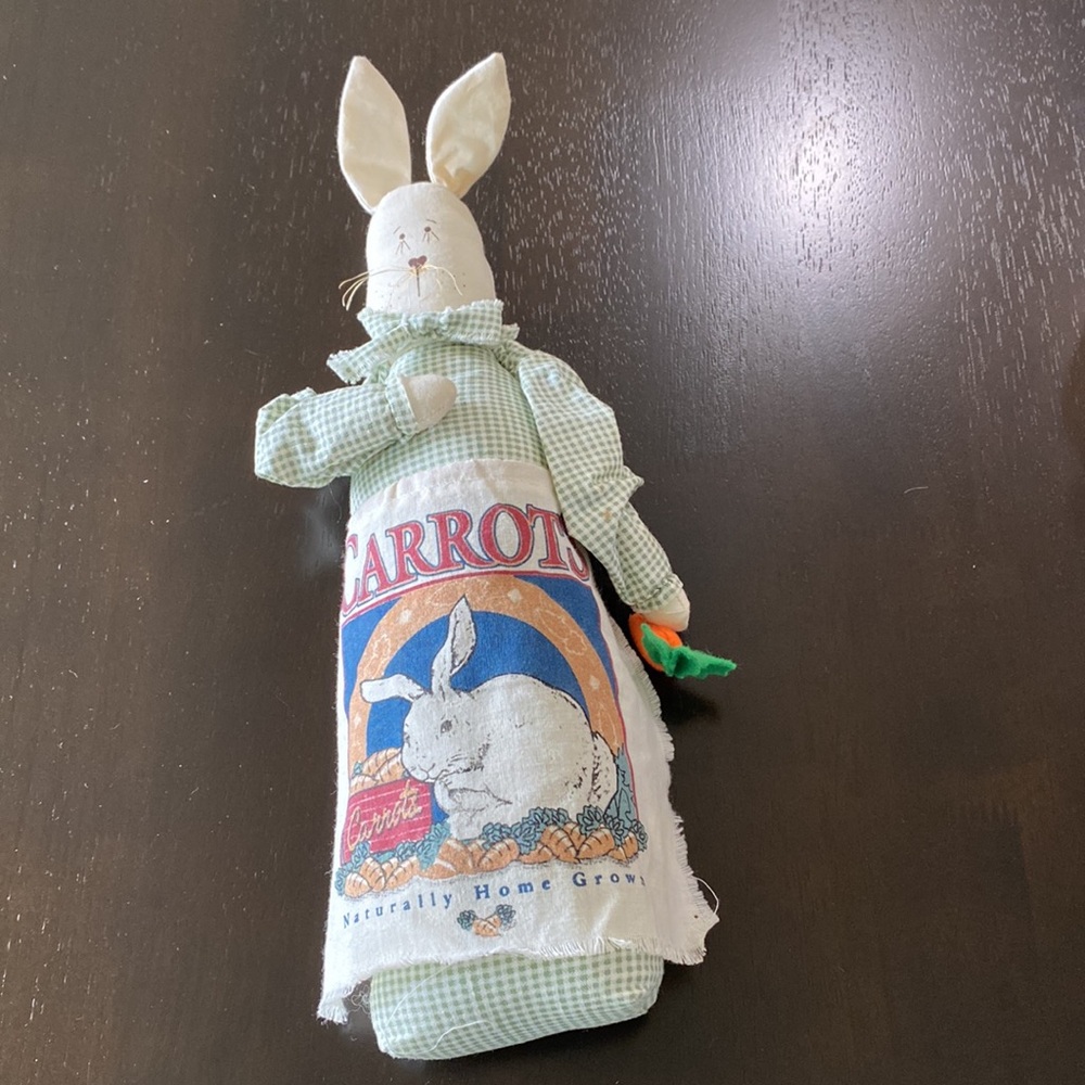 2012 #2271 Darlington Beanbag Bunny Primitive Garden Stump Doll! - Picture 2 of 10